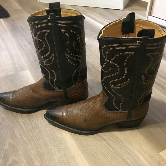 Ladies Black And Brown Western Boots Size 6B - Picture 4 of 6